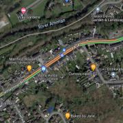 There are reports of a crash on Cwmamman Road, Glanaman. Picture: Google Maps
