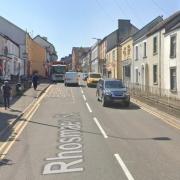 The scheme aims to reduce pollution on the A483 as it runs up the town’s hilly Bridge Street and narrower Rhosmaen Street (pictured), where large vehicles can struggle to pass one another.