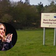 Lucie Jones (inset. Picture: Danny Kaan) is among a summer of events at Pembrey Country Park. (Main image: Google Street View)