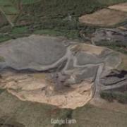 Glan Lash opencast mine near Ammanford. Picture: Ceredigion Extinction Rebellion