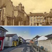 Almost a century between these pictures of Llandovery's Kings Road.
