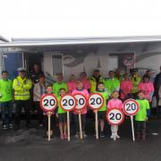 Pupils at Cross Hands Primary School helped GoSafe to launch their 20mph outside schools campaign in 2016.
