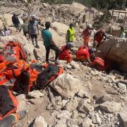 Members of Mid and West Wales Fire and Rescue Service have been sent to Morocco to help with the rescue efforts following Friday's earthquake. Picture: Mid and West Wales Fire and Rescue Service