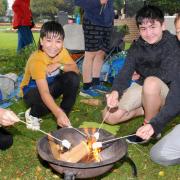 Youngsters enjoying some toasted marshmallows at the woodland workshop. Picture: Stuart Ladd