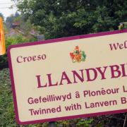 defaced 20mph sign in Llandybie.