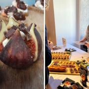 Ruth Davies served figs filled with biltong as canapes in Lyon