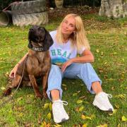 Louise Redknapp (pictured with Nkosi, a Dogs 4 Wildlife dog in training) has signed up as an ambassador for the Carmarthenshire-based rorganisation.