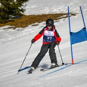 John Hayes won gold in his giant slalom competition.