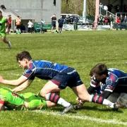 Lee Rees (pictured scoring) and Harry Thomas both went over for two tries each in the win