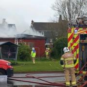 Firefighters were called on April 30 to extinguish an alight derelict building on Station Road in Kidwelly.