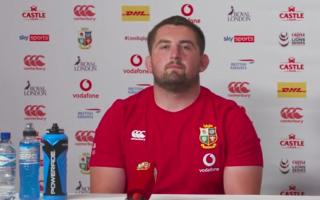 Prop Wyn Jones in the British and Irish Lions' press conference