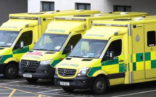 General photo of Welsh Ambulance Service Trust ambulance vehicles at a hospital. Picture: Huw Evans Picture Agency