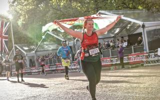 Rhiannon Jones completed the London Marathon for Wales Air Ambulance. Picture: Wales Air Ambulance