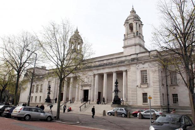 File photo showing the entrance to Cardiff Crown Court.
